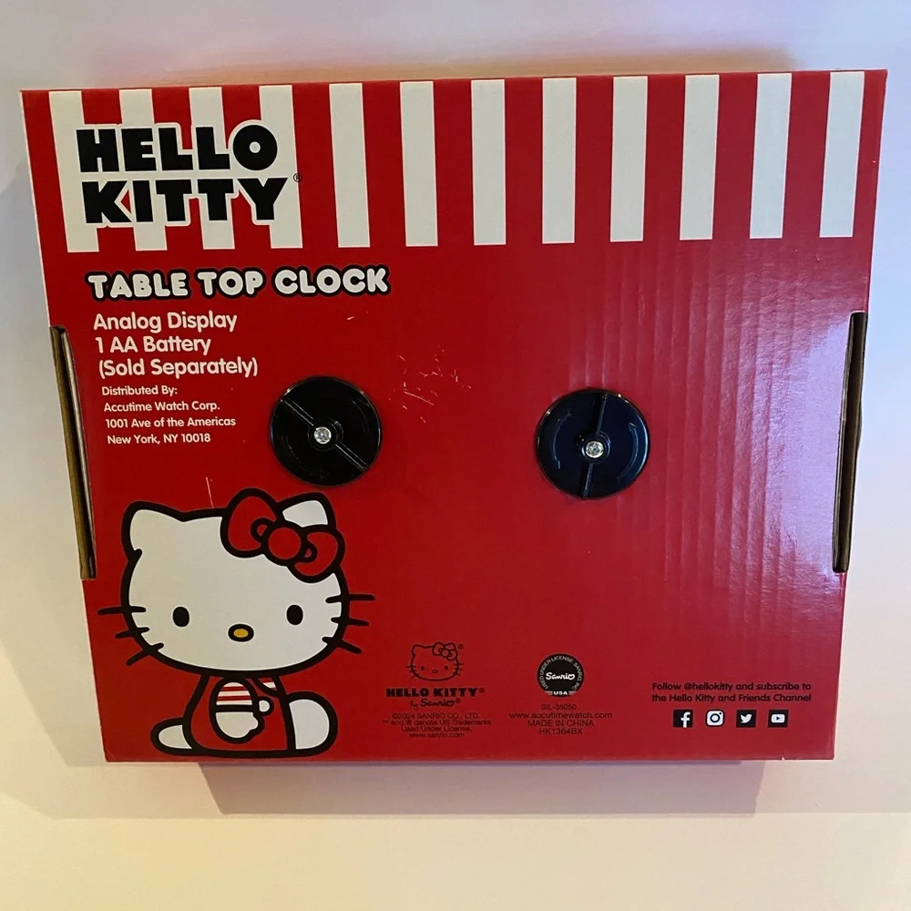Hello Kitty Table Top Clock New in Box
